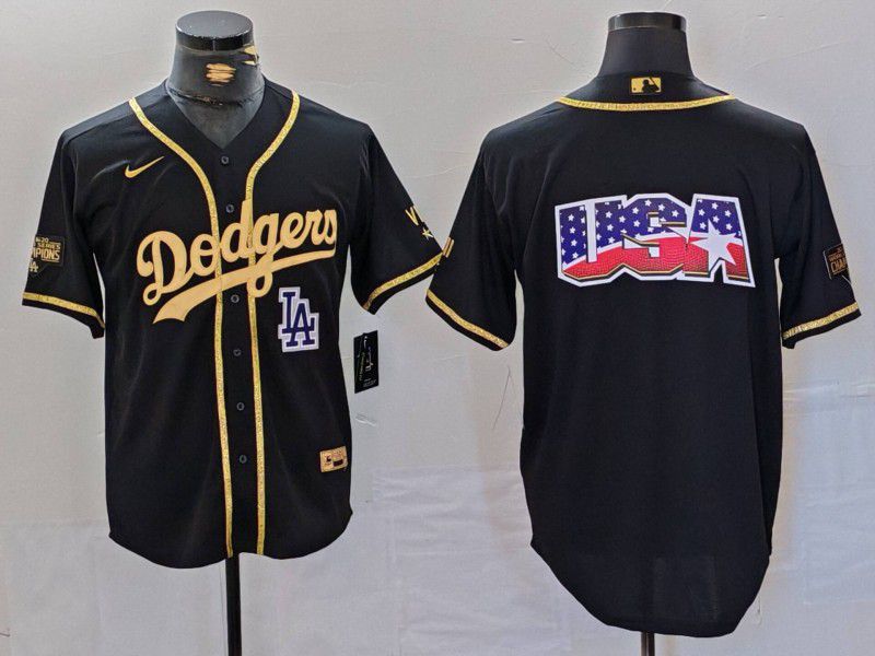 Men Los Angeles Dodgers Blank Black gold Fashion Nike Game MLB Jersey style 7063->los angeles dodgers->MLB Jersey